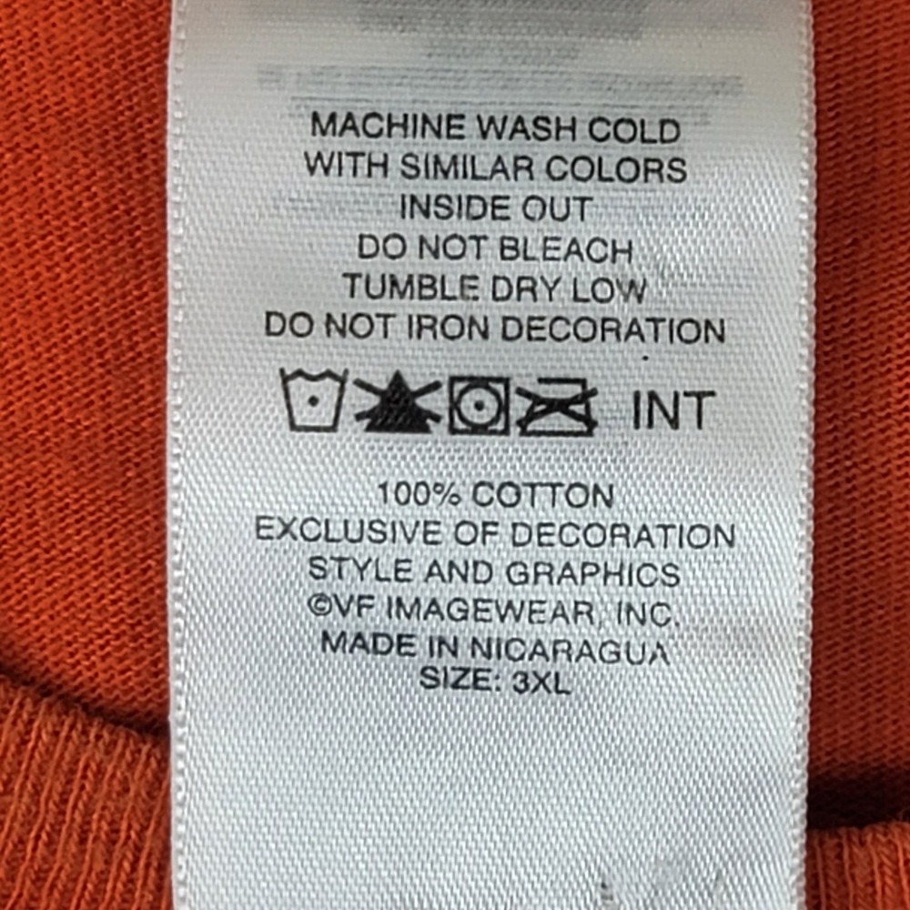 Harley Davidson Mens Long Sleeve Graphic T-Shirt Orange 3XL Bar Shield 2015 - Picture 4 of 16